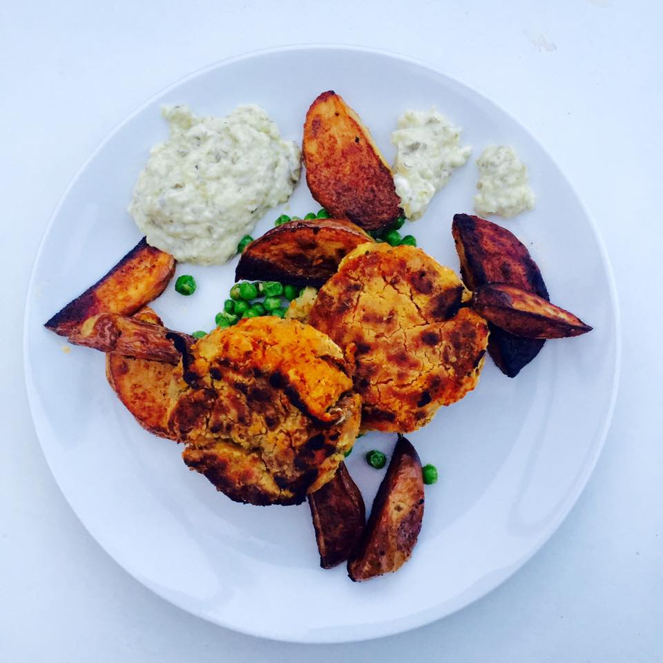 Homemade fish cakes sweet potato chips | Recipe and gluten free dining | Food blog | Elle Blonde Luxury Lifestyle Destination Blog