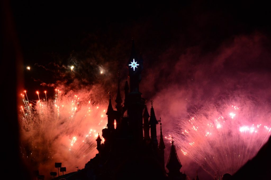 Castle Fireworks at Disneyland Paris | Why Paris is ALWAYS a good idea - Guest Post from The Sparkle Spy - a female solo traveller experience of visiting the most romantic city in the world | Travel Tips | Elle Blonde Luxury Lifestyle Destination Blog