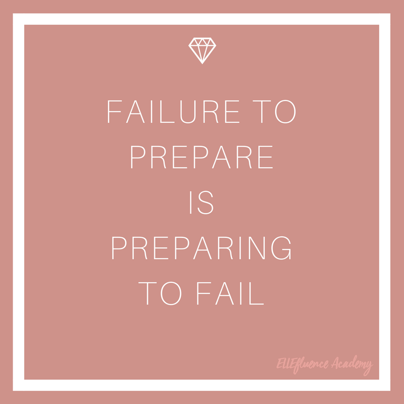 Income Reports Failure to prepare is preparing to fail - Motivational Quotes ELLEfluence Academy