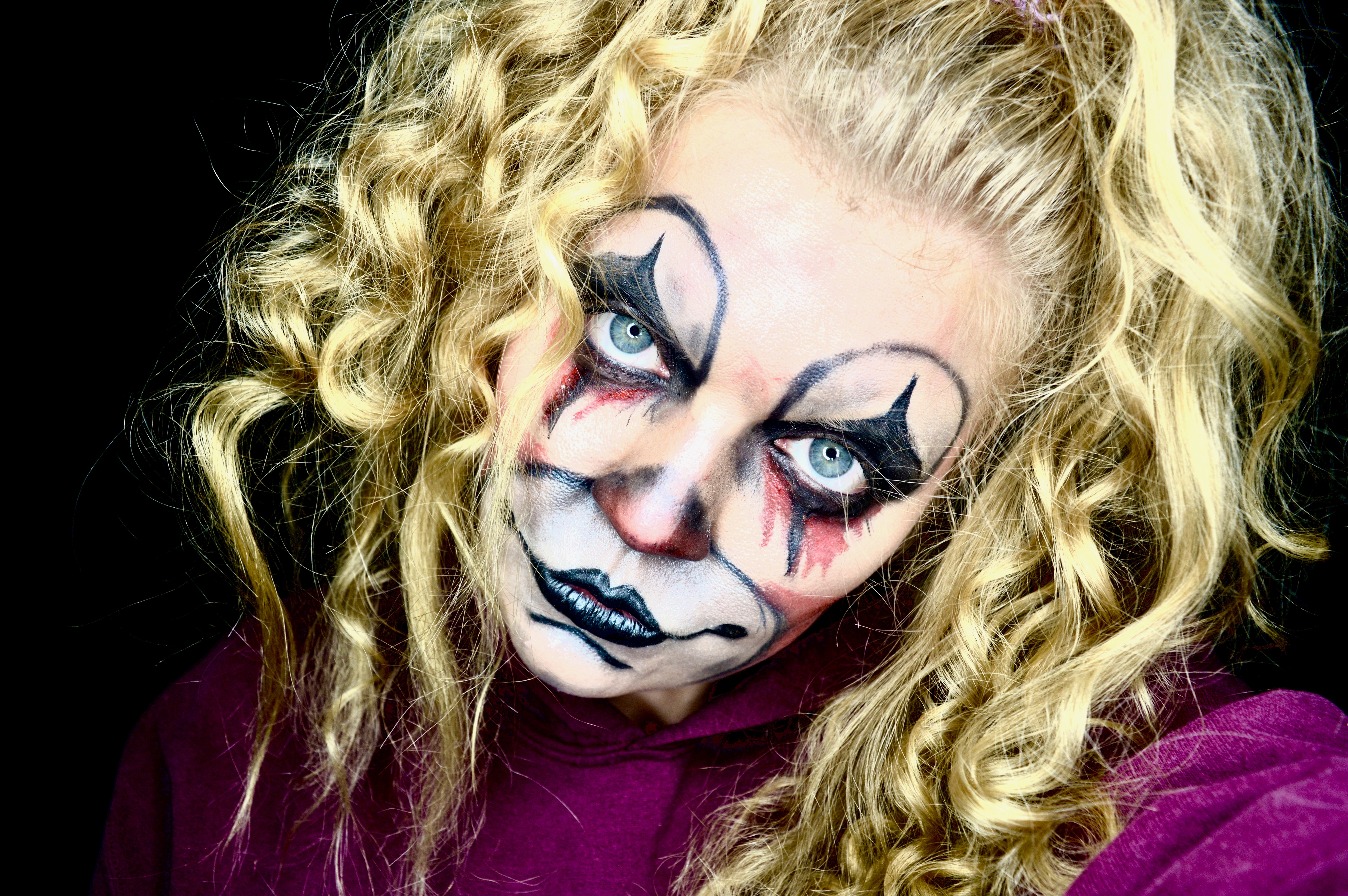 Scary Halloween Makeup ideas | Dead Blonde Clown | Elle Blonde Luxury Lifestyle Destination Blog