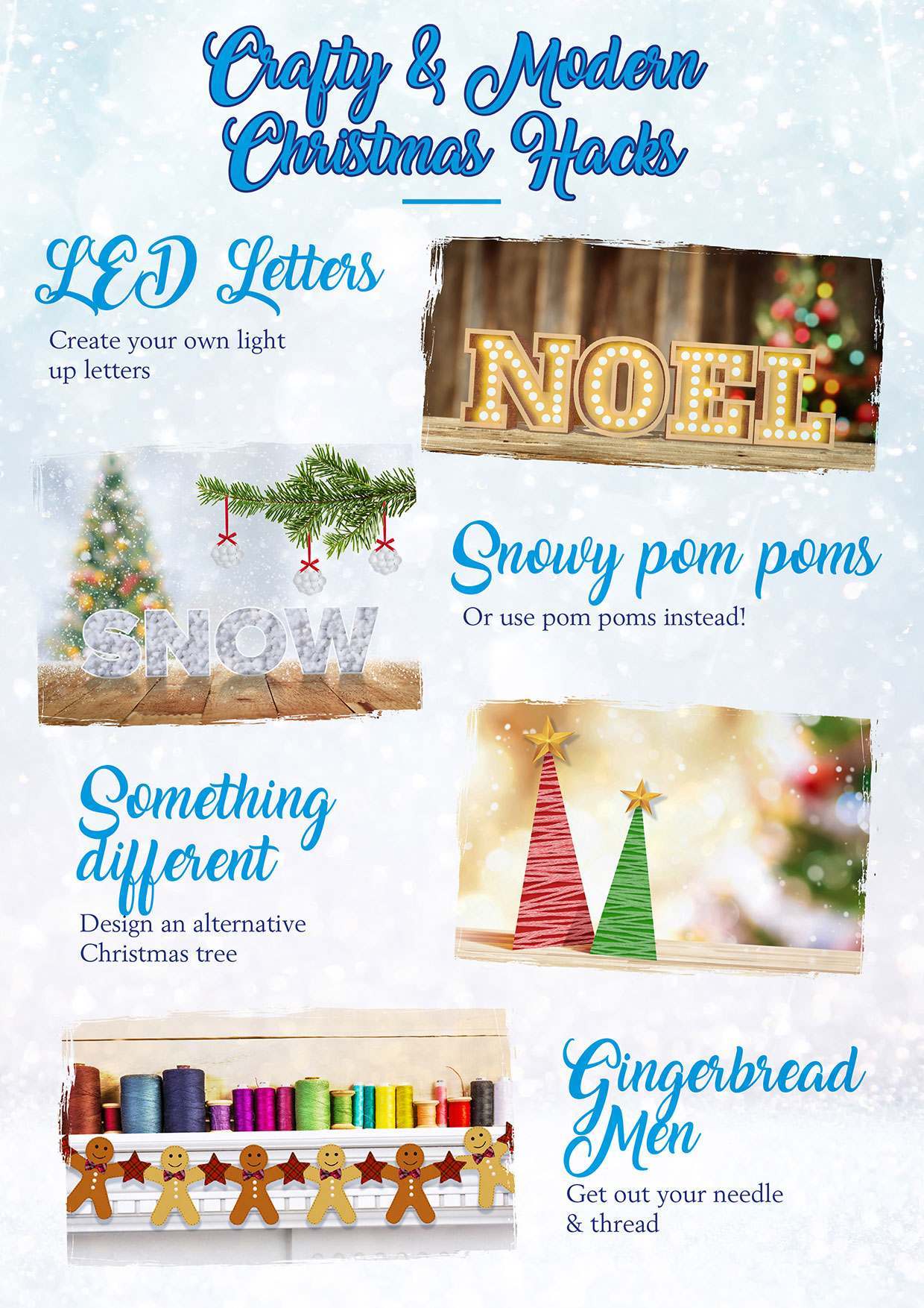LED Lights, Pompoms, Gingerbread men - Christmas Tree Decorations | Easy to make Christmas craft ideas | Elle Blonde Luxury Lifestyle Destination Blog