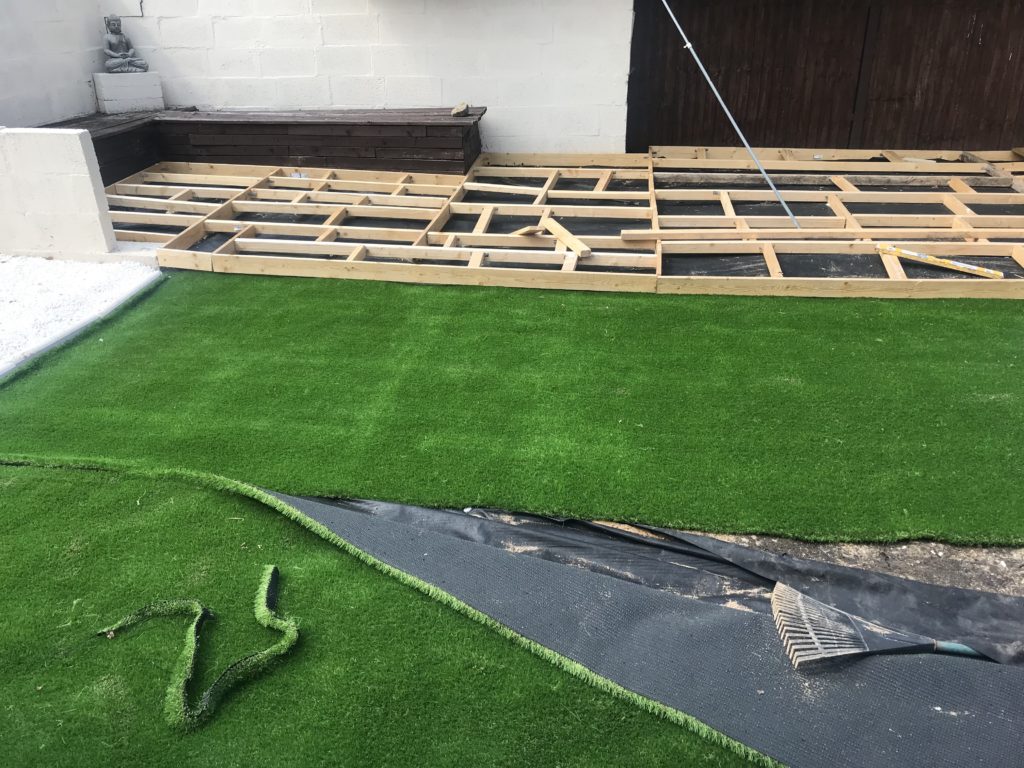 Fake Grass | Garden renovation and transformation - styled on Love Island and Ocean Beach Ibiza | DIY Projects and Upcycling | Small garden inspo | Elle Blonde Luxury Lifestyle Destination Blog