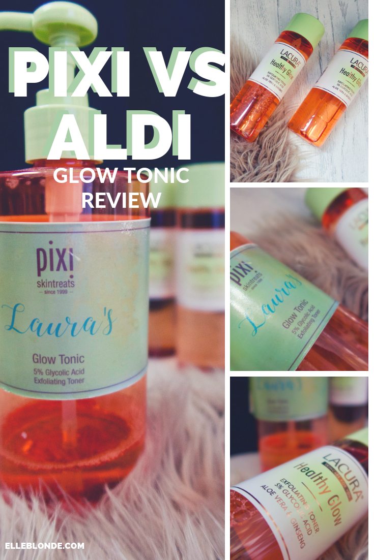 Pixi Beauty Glow Tonic vs Aldi Lacura Healthy Tonic Beauty Insider Review | Glycolic Acid, Exfoliator and Toner | Elle Blonde Luxury Lifestyle Destination Blog