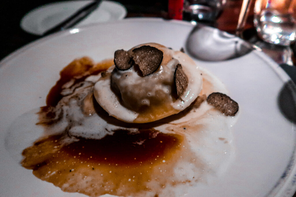 Chicken & truffle ravioli | Fine Dining at Aqua Shard, London Bridge Review of the Restaurant | Food & Drink Guide | Elle Blonde Luxury Lifestyle Destination Blog