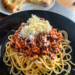 Italian Quorn Mince Spaghetti Bolegenese | Quarantine Homemade Left Over Cupboard Store Item Recipes | Elle Blonde Luxury Lifestyle Destination Blog