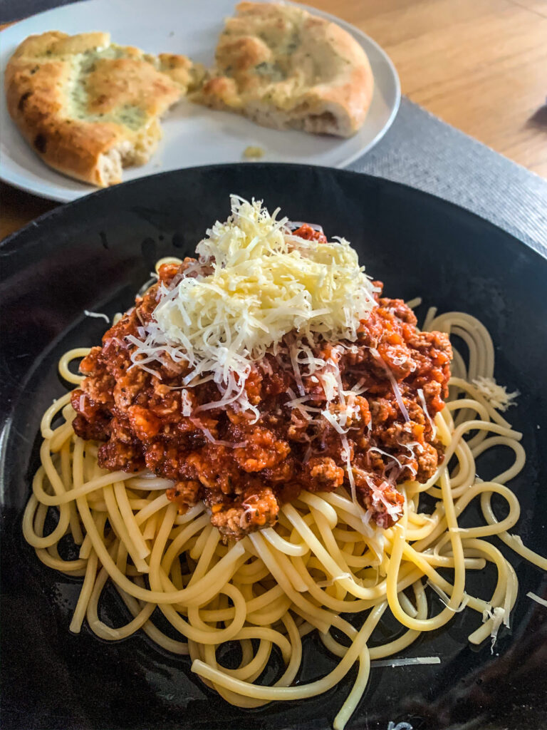 Italian Quorn Mince Spaghetti Bolegenese | Quarantine Homemade Left Over Cupboard Store Item Recipes | Elle Blonde Luxury Lifestyle Destination Blog