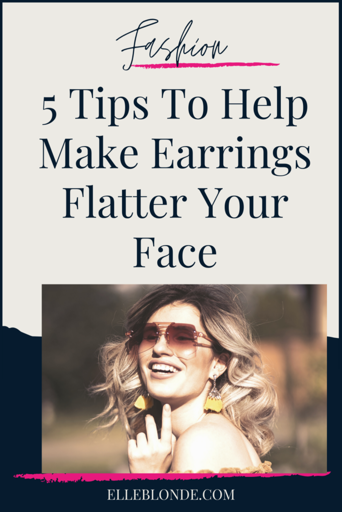 Girl with sunglasses and large gold abstract earrings | 5 Ways To Wear Earrings To Help Them Be More Flattering | Fashion & Style | Elle Blonde Luxury Lifestyle Destination Blog