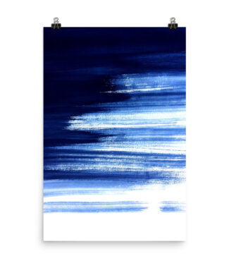Navy Escapes - Blue Painted Stripes Print | Posters and Prints | Home Interiors | Elle Blonde Luxury Lifestyle Destination Blog