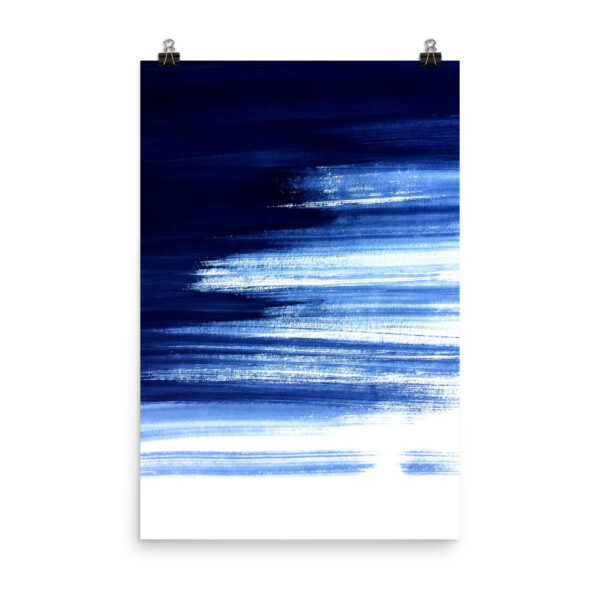 Navy Escapes - Blue Painted Stripes Print | Posters and Prints | Home Interiors | Elle Blonde Luxury Lifestyle Destination Blog