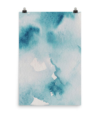 The Teal Kiss - Teal Watercolour Style Print | Prints and Posters | Home Interiors | Elle Blonde Luxury Lifestyle Destination Blog