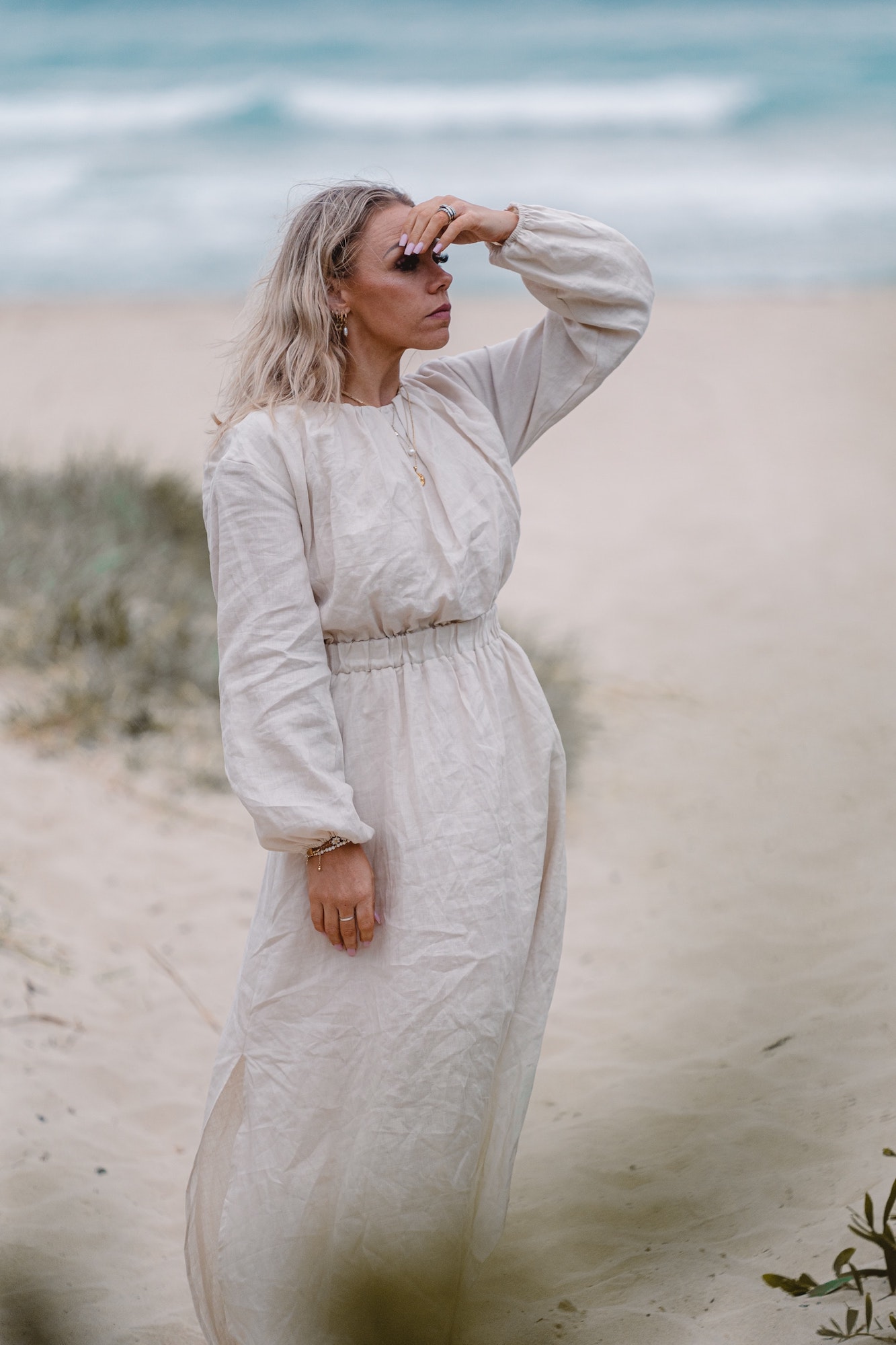 Minimalist clearance linen dress