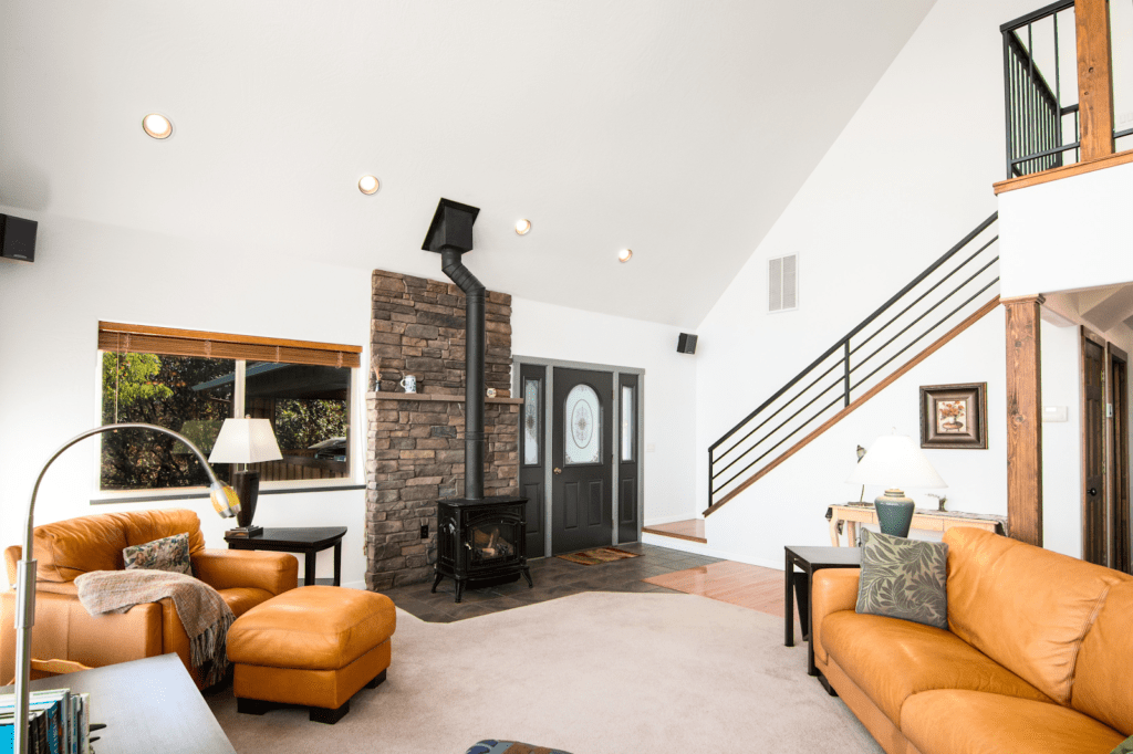 20 Statement Stone Fireplace Ideas | Home Interiors | Elle Blonde Luxury Lifestyle Destination Blog | furnace
