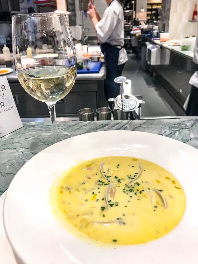 Clam Chowder | Saltwater Fish Company located in Fenwick Food Hall is a 21 Group restaurant from head chef Terry Laybourne | Eating in Newcastle | Food Review | Elle Blonde Luxury Lifestyle Destination Blog